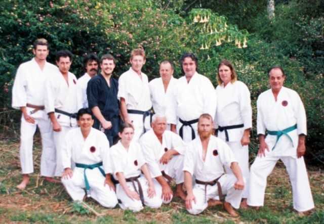 Karate training with Sensei Ravey at Sensei Mike Lehmans place
