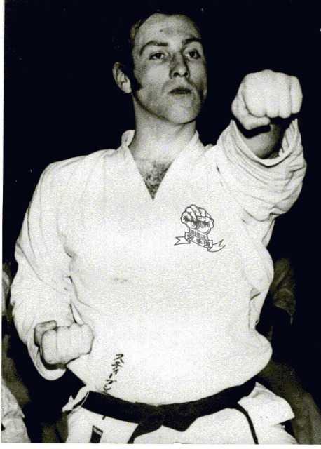 Sensei Steven Bellamy in his Sheffield Dojo 1971.