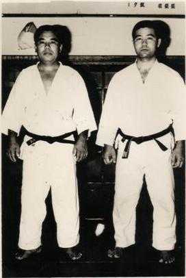 Visit to Yoyogi Dojo by Miyagi Anichi Sensei, with Morio Higaonna Sensei. 1977